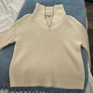 Reiss Wool Cream 1/4 Zip